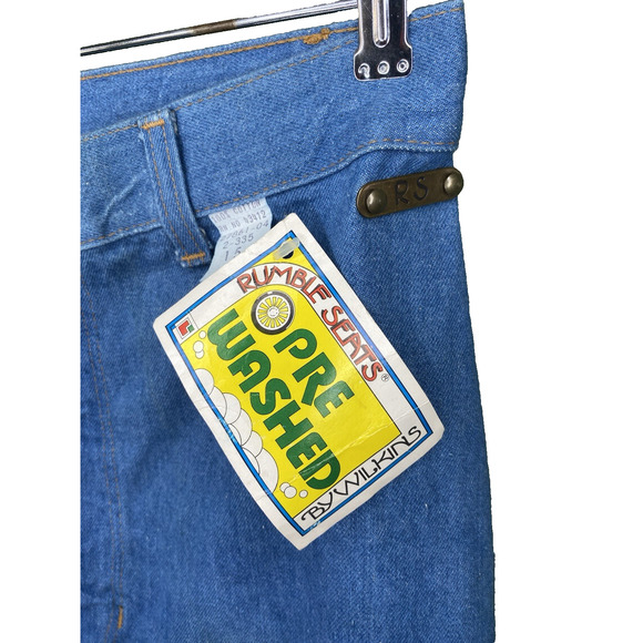 VINTAGE 70's Jeans Rumble Seats By Wilkins Pants 28" Waist NEW WITH TAGS & FLAWS - Picture 3 of 16